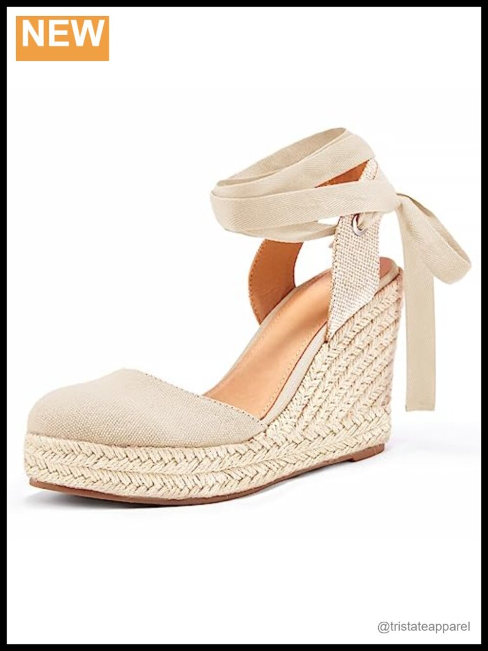 Womens Espadrilles Wedge Sandals Platform Closed Toe Ankle Strap Lace Up